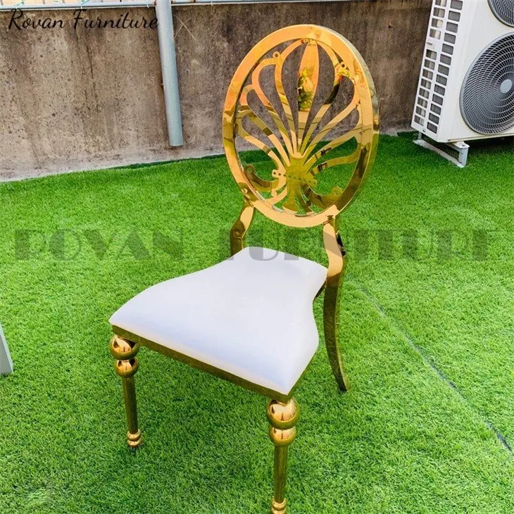 stackable gold dining chairs